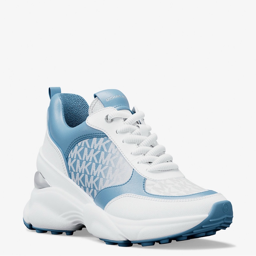 Michael Kors Orange, green, pink, gold rose and White Chunky Sneakers - Picture 4 of 9